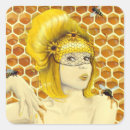 Recherche de reine des abeilles autocollants Jaune