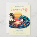Recherche de surf vintage invitations Coucher de soleil
