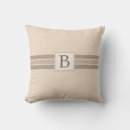 Recherche de brun et crème coussins Monogramme