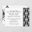 Recherche de damask save the dates Noir et blanc