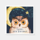 Recherche de hibou serviettes Aquarelle