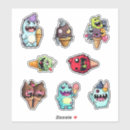 Recherche de monstre autocollants Dessert