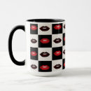 Recherche de bouche rouge tasses Rétro