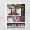 Recherche de clés de piano invitations Noir et blanc
