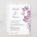 Recherche de mauve et blanc mariage invitations Bride