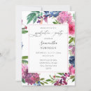Recherche de navy blue graduation invitations Floral