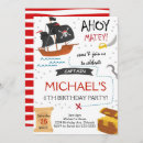 Recherche de pirate map invitations Boy