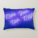 Recherche de néon lumineux coussins Bleu