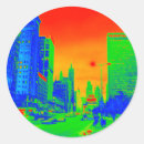 Recherche de nuit de ville autocollants Photographe