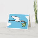 Recherche de cigogne de bébé vœux cartes Moderne