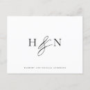 Recherche de mariage noir et blanc cartes postales Typographie