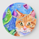 Zoek naar leuke katten klokken Kleurrijk