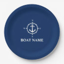 Recherche de ancre bleue assiettes en papier Bateau