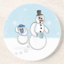 Zoek naar grappige sneeuwman onderzetters Kerstmis