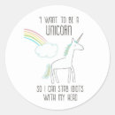 Recherche de licorne drôle autocollants Dessin