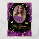Zoek naar paarse vlinder uitnodigingen Quinceanera