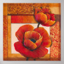 Recherche de motif fleurs posters Orange