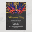Recherche de moderne 16ans anniversaire invitations Mascarade
