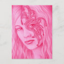 Recherche de masque de carnaval cartes postales Rose