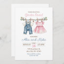 Recherche de baby clothes invitations Bleu
