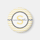 Recherche de initiales décorées magnets Décoré d'un monogramme