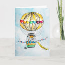 Recherche de montgolfière anniversaire cartes Aquarelle