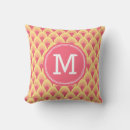 Recherche de monogramme géométrique coussins Rose