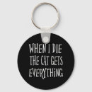 Zoek naar zwart witte katten sleutelhangers Typografie