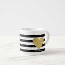 Recherche de coeur de rayure tasses Noir et blanc