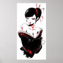 Recherche de femme asiatique posters Rouge