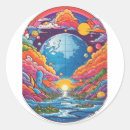 Recherche de terre plate autocollants Science