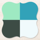 Recherche de bleu turquoise dessous de verres Géométrique