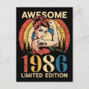 Recherche de 1986 anniversaire cartes Vintage