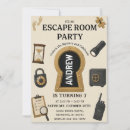 Zoek naar misdaad uitnodigingen Escape room