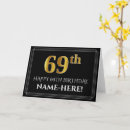Recherche de 69 ans anniversaire cartes Élégant