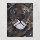 Recherche de roi des bêtes cartes postales Lion