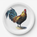 Recherche de poulet de coq assiettes Coloré
