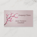 Recherche de fleurs de cerisiers cartes visite Professionnel
