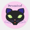 Recherche de vecteur de chat autocollants Illustration