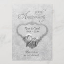 Recherche de 25ème de mariage anniversaire invitations Argent