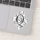 Recherche de flourish autocollants Monogramme