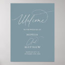 Recherche de affiche de bienvenue mariages Bleu poussiéreux