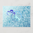 Zoek naar hart wolk briefkaarten Blauw