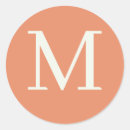 Recherche de orange et blanc autocollants Monogramme