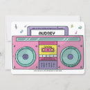 Recherche de boombox invitations Rétro