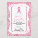 Recherche de ruban rose de cancer invitations Élégant