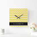 Recherche de zigzag jaune horloges Motif géométrique