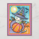 Recherche de petit chat cartes postales Sorcière
