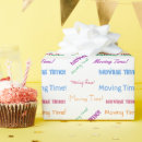 Zoek naar nieuw huis cadeaupapier Typografie