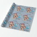 Zoek naar aap baby shower cadeaupapier Blauw